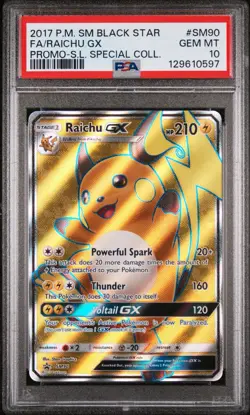 2017 POKEMON SM SHINING LEGENDS SPECIAL COLLECTION FULL ART/RAICHU GX PSA 10 - Image 1