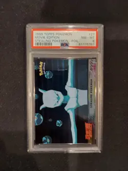 PSA 8 Stealing Pokemon Foil Topps Pokemon Movie Edition - Image 1