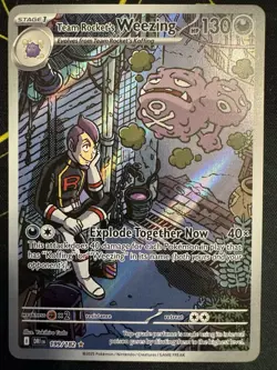 Team Rocket's Weezing - 199/182 Illustration Rare Destined Rivals Pokemon - NM - Image 1
