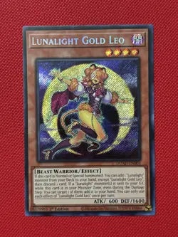 Yugioh! Lunalight Gold Leo DUAD-EN005 Secret Rare 1st Edition NM - Image 1