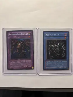 YuGiOh TCG - Thousand Eyes Restrict + Relinquished - Limited Edition Rare Bundle - Image 1
