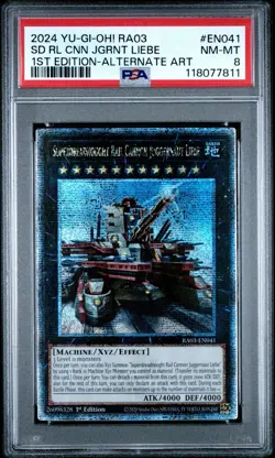 YuGiOh Juggernaut Liebe Alt Art 1st Ed QC Secret Rare PSA 8 Graded Slab QCR - Image 4