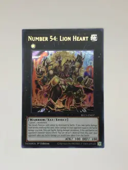 Yugioh Number 54: Lion Heart BLC1-EN037 Ultra Rare 1st Edition NM GOLD - Image 1