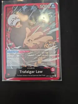 One Piece CCG Trafalgar Law Leader Op14-001 - Image 2