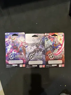 GUNDAM CARD GAME Newtype Rising Sleeved Booster Packs x3 Sealed - GD01 English - Image 1