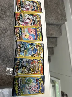 5x Pokemon Sun and Moon 3card Booster Packs Factory Sealed - Image 1