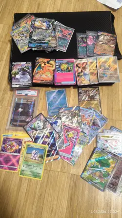 Large Pokemon Card Collection - Many EX Cards, Glurak V & PSA Graded Hex Maniac - Image 1