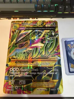 Pokemon TCG Mega M Rayquaza EX Holo Jumbo Card 98/98 - Image 1