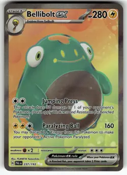 Bellibolt ex 237/193 SV02: Paldea Evolved NM Pokemon Card TCG - Image 1