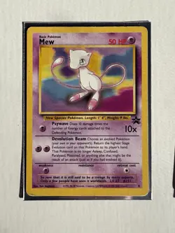 Mew and Mewtwo Black Star Promo Pokemon Card Lot Non Holo LP - Image 2