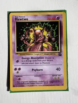 Mew and Mewtwo Black Star Promo Pokemon Card Lot Non Holo LP - Image 4