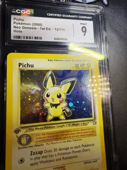 [ CGC 9 ] 1st Edition Pichu Neo Genesis 12/111 English Rare Holo Pokemon Card - Image 3