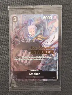 One Piece Card Game - Smoker (P-025) Foil Prerelease Winner English Sealed - Image 1