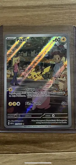 Pokemon TCG Scarlet & Violet Pikachu Illustration Holo Card 173/165 151 Series - Image 1