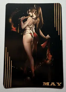 SEXY HEROINE WAIFU Mai Shiranui THE KING OF FIGHTERS ACG PRISMATIC HOLO CARD NM - Image 2