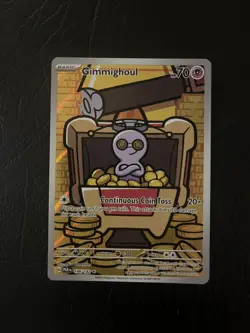 Pokemon Card Gimmighoul 198/182 Paradox Rift Illustration Rare Near Mint - Image 1