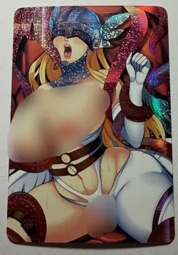 SEXY HEROINE WAIFU Angewomon DIGIMON ACG PRISMATIC HOLOFOIL CARD NM - Image 1
