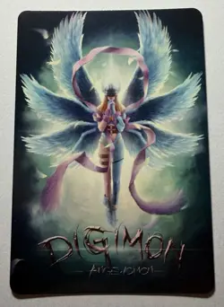 SEXY HEROINE WAIFU Angewomon DIGIMON ACG PRISMATIC HOLOFOIL CARD NM - Image 2