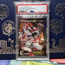 Pokemon TCG Team Magma's Groudon EX Holo Rare Card 15/34 Double Crisis PSA 5 - Image 1