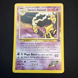 Pokemon Alakazam Holo Rare TCG Gym Challenge Card 16/132 Sabrina's Alakazam - Image 1