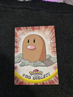 DIGLETT #50 - RED Logo - NON-HOLO - SERIES 1 - TOPPS Pokemon Card - LP - Image 1