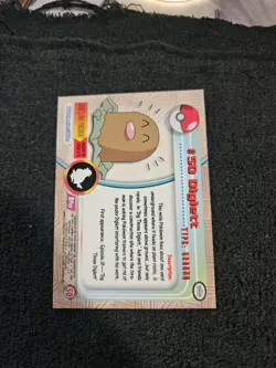 DIGLETT #50 - RED Logo - NON-HOLO - SERIES 1 - TOPPS Pokemon Card - LP - Image 2