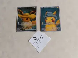 2 Pokemon x Van Gogh Black Star Promo ACG Art Card - read description - Image 1