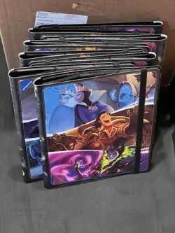 Lot of 10 Disney Lorcana Villians 9 Pocket Binder Portfolio Holds 252 Cards each - Image 1