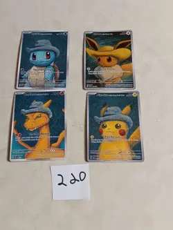 4 Pokemon x Van Gogh Black Star Promo ACG Art Card - read description - Image 1