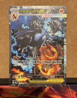 Mega Charizard X ex 125/094 SIR Phantasmal Flames Pokemon Card NM - Image 1