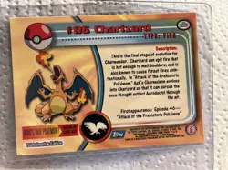 1999 Pokemon TV Animation Edition - Holo Foil card 6 Charizard - Image 2