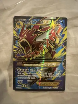 Pokemon TCG M Gyarados EX Full Art Holo Ultra Rare Card XY Breakpoint DAMAGED - Image 1