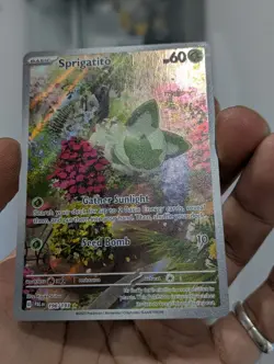 Pokemon Card 2023 SPRIGATITO Illustration Rare 196/193 Paldea Evolved NM ERROR - Image 1