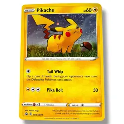 Pokemon TCG Pikachu SWSH039 Holo Black Star Promo Card HD Swirl NM - Image 1