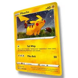 Pokemon TCG Pikachu SWSH039 Holo Black Star Promo Card HD Swirl NM - Image 3