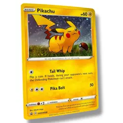 Pokemon TCG Pikachu SWSH039 Holo Black Star Promo Card HD Swirl NM - Image 4