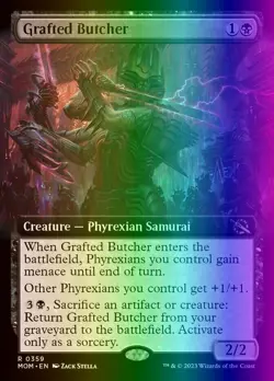 MTG Magic the Gathering Grafted Butcher (359/548) March of the Machine LP FOIL - Image 1