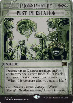 Pest Infestation FOIL Outlaws of Thunder Junction: Breaking News Magic MTG NM - Image 1