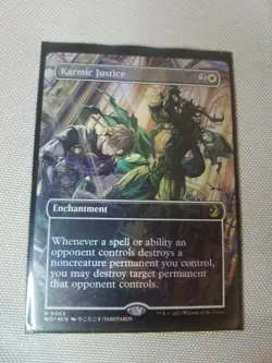 Karmic Justice FOIL ANIME FULL ART (WOE) MTG Enchanting Tales R 65 NM - Image 1