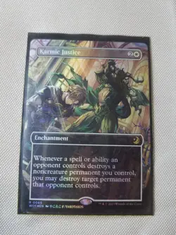 Karmic Justice FOIL ANIME FULL ART (WOE) MTG Enchanting Tales R 65 NM - Image 2