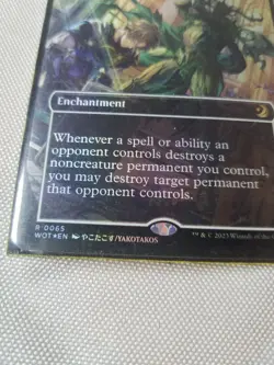 Karmic Justice FOIL ANIME FULL ART (WOE) MTG Enchanting Tales R 65 NM - Image 3