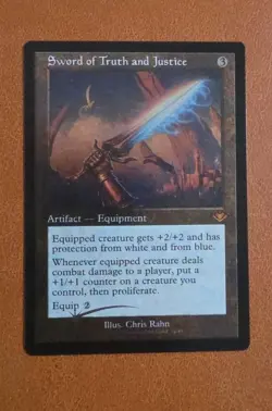 NM FOIL Retro Frame Sword of Truth and Justice #32/40 Modern Horizons Timeshifts - Image 1