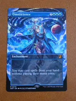 NM Borderless Anime Art Omniscience WOT #0070 Wilds of Eldraine - Image 1