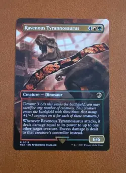 NM Borderless Ravenous Tyrannosaurus #0018 REX Universes Beyond: Jurassic World - Image 1