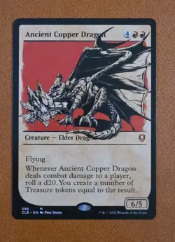 NM Showcase Ancient Copper Dragon CLB #396 Commander Legends Baldur's Gate - Image 1