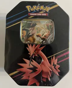 Crown Zenith Galarian Zapdos Tin Brand New Factory Sealed Condition Pokemon TCG - Image 1