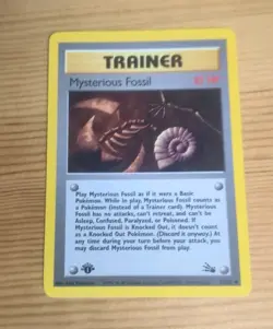 Pokemon TCG Mysterious Fossil Fossil 62/62 Regular 1st Edition Common MP - Image 1