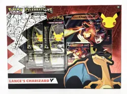 Pokemon TCG Celebrations Collection Lance's Charizard V Box Factory Sealed New 820650101625 - Image 1