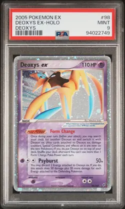 2005 Pokemon EX Deoxys - Deoxys EX Holo Rare 98/107 - PSA 9 MINT - POP 167 - Image 1
