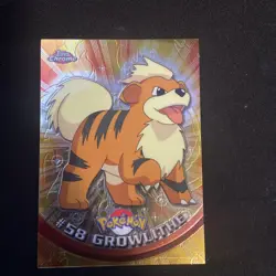 Pokemon Growlithe #58 Topps Chrome 2000 T.V. Animation - Image 1